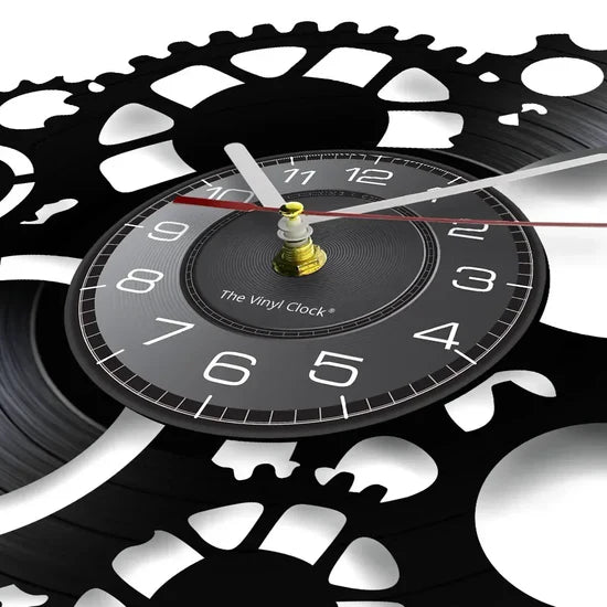 Steampunk Vinyl Record Gear Clock fashion