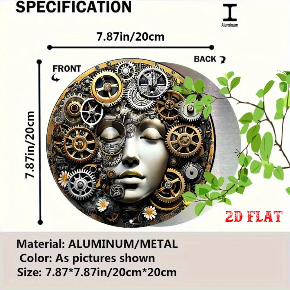 Steampunk Wall Art Featuring A Woman and Artistic Gears tendance