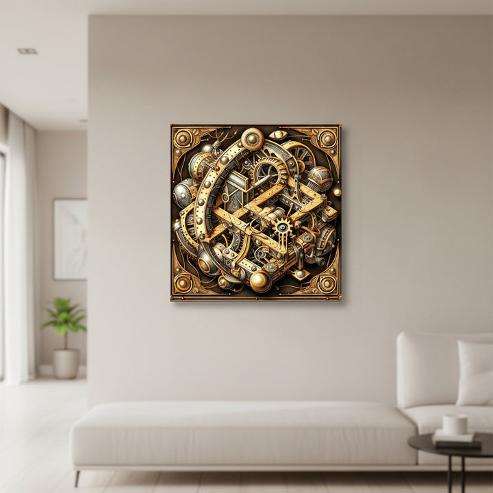 Steampunk Wall Art Featuring Mechanical Gears tendance