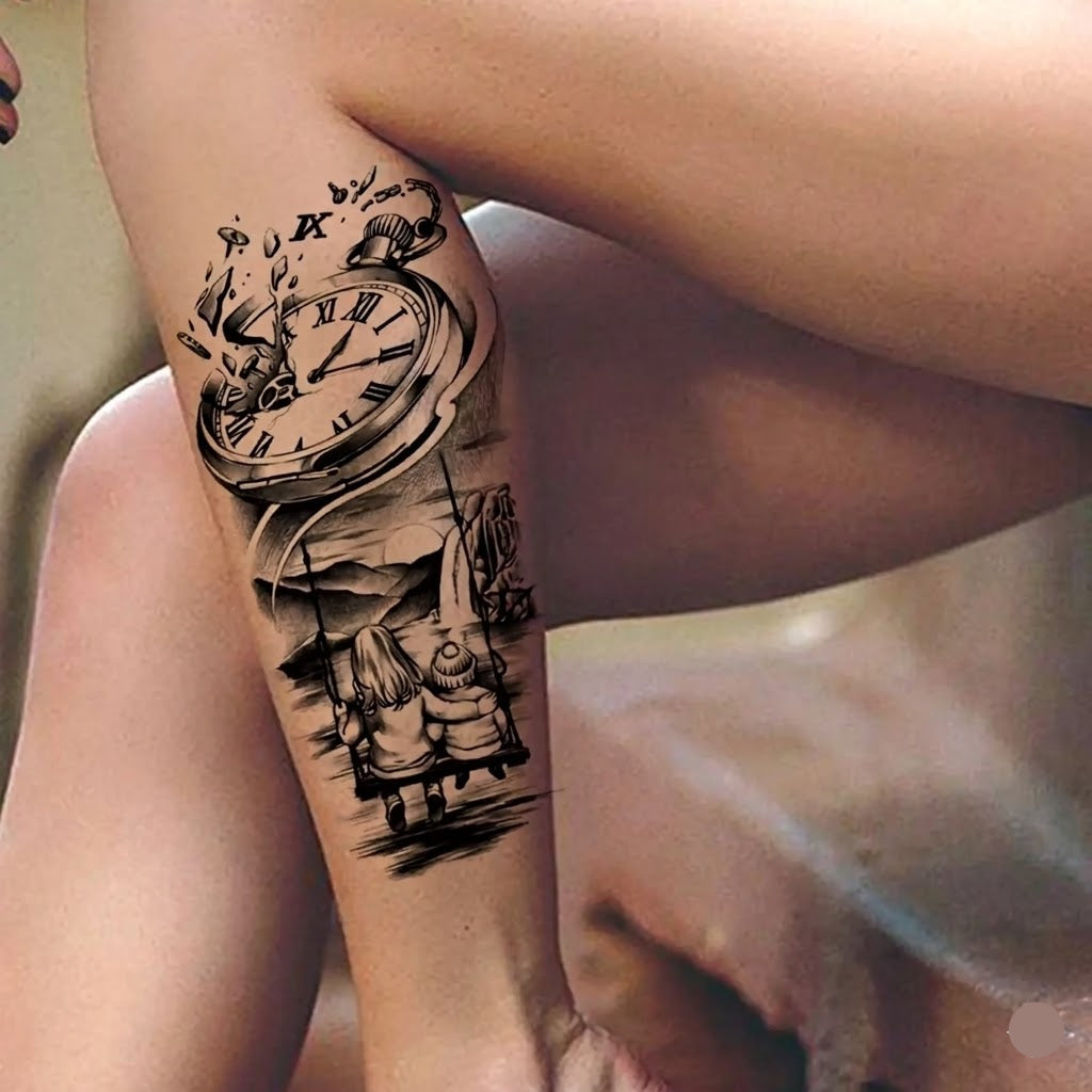 Steampunk Watch Design Tattoo