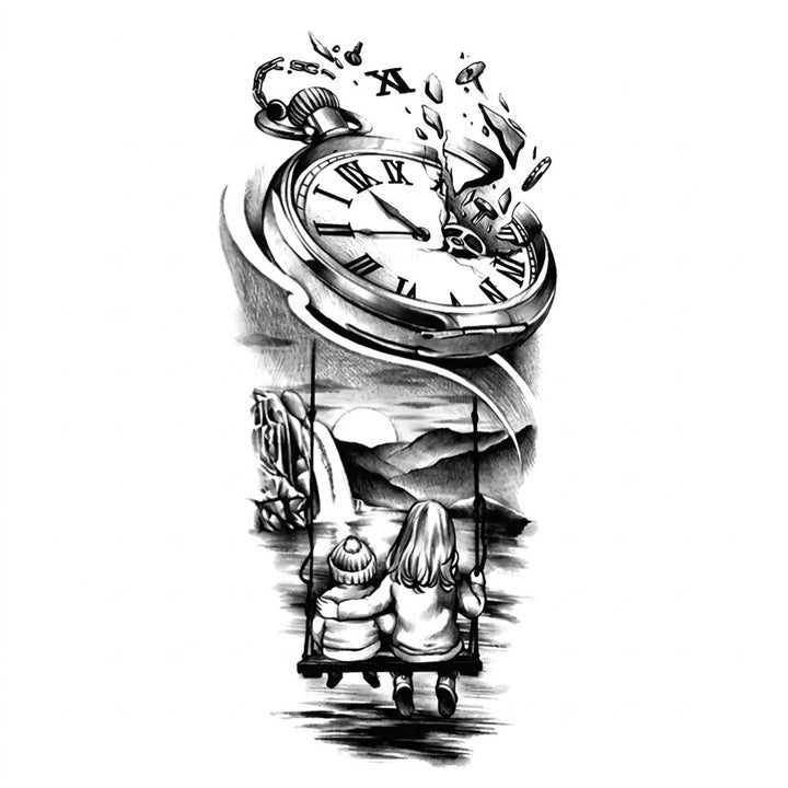
Steampunk Watch Design Tattoo STYLISH
