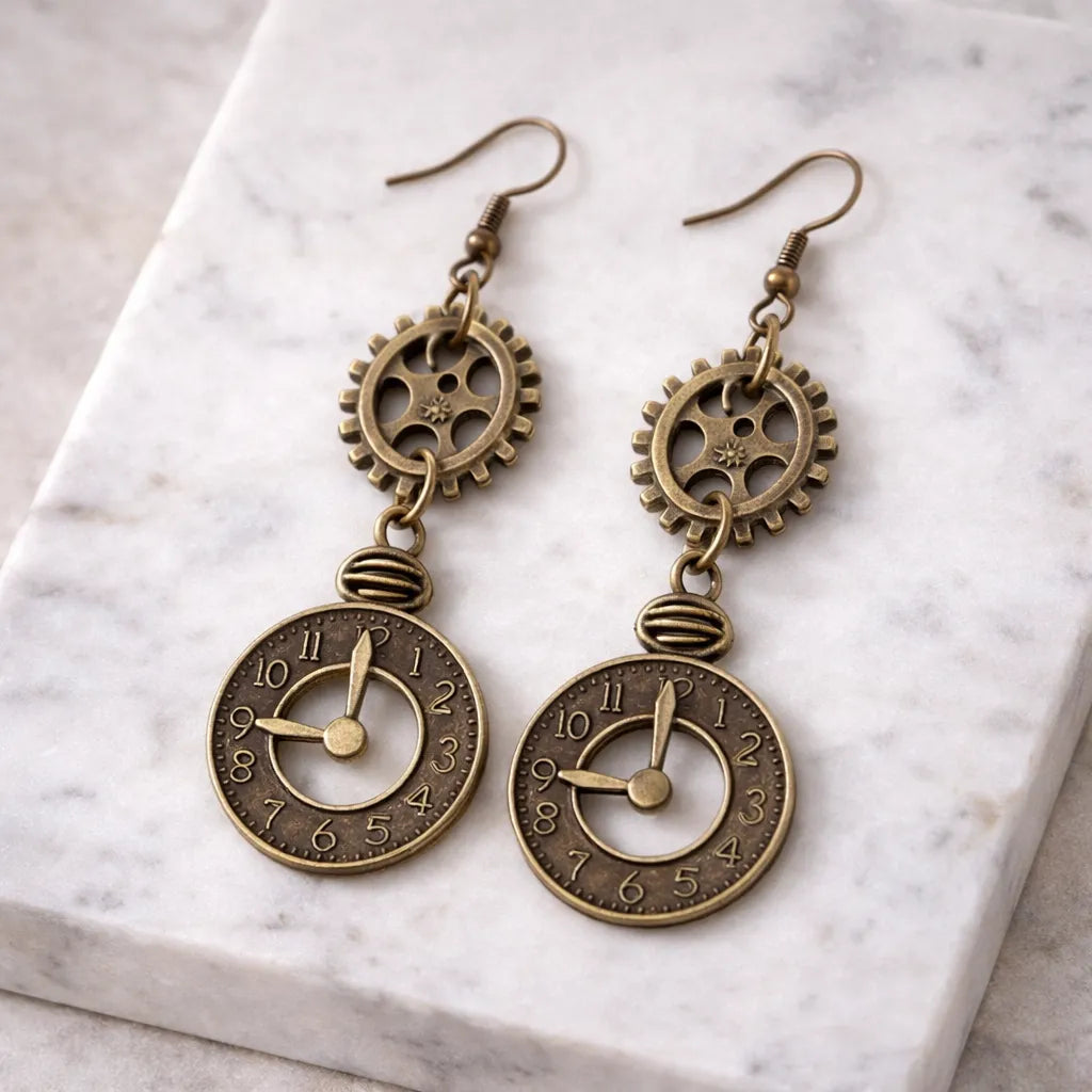 Steampunk Watch Earrings