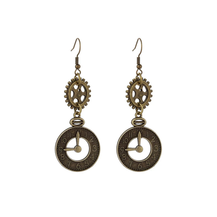 Steampunk Watch Earrings Stylish