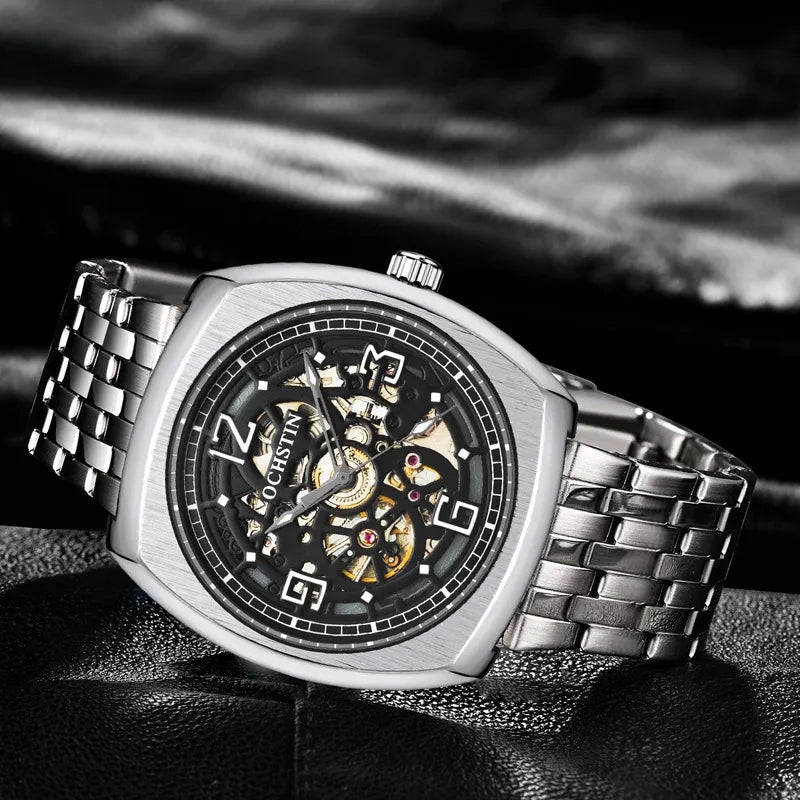 Steampunk Watch with a Steel Bracelet
