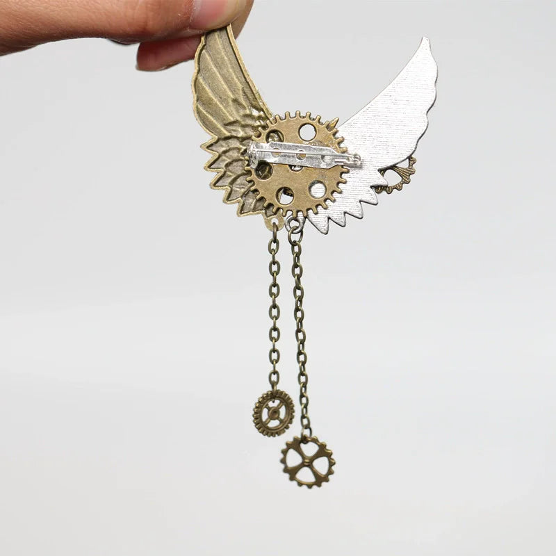 Steampunk Wings Brooch Design
