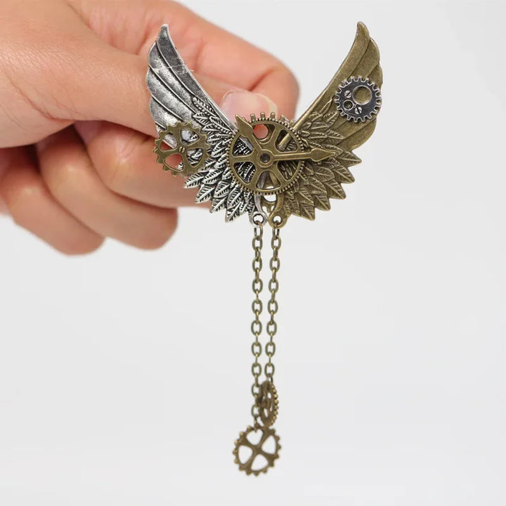 Steampunk Wings Brooch Stylish