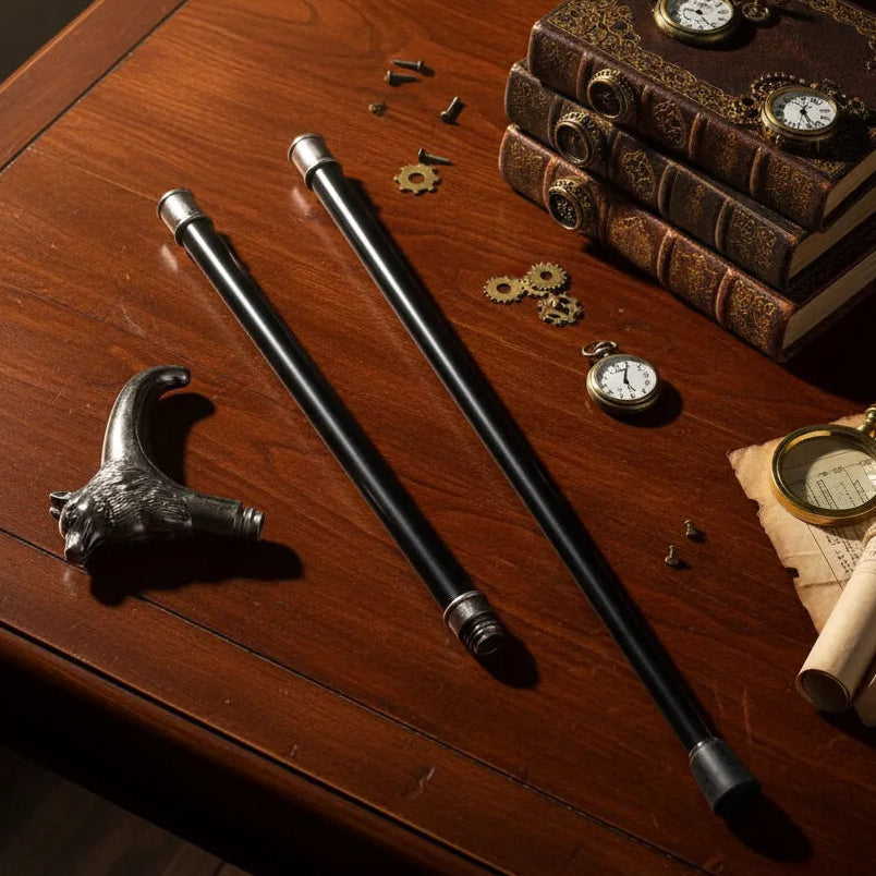 Steampunk Wolf Cane
