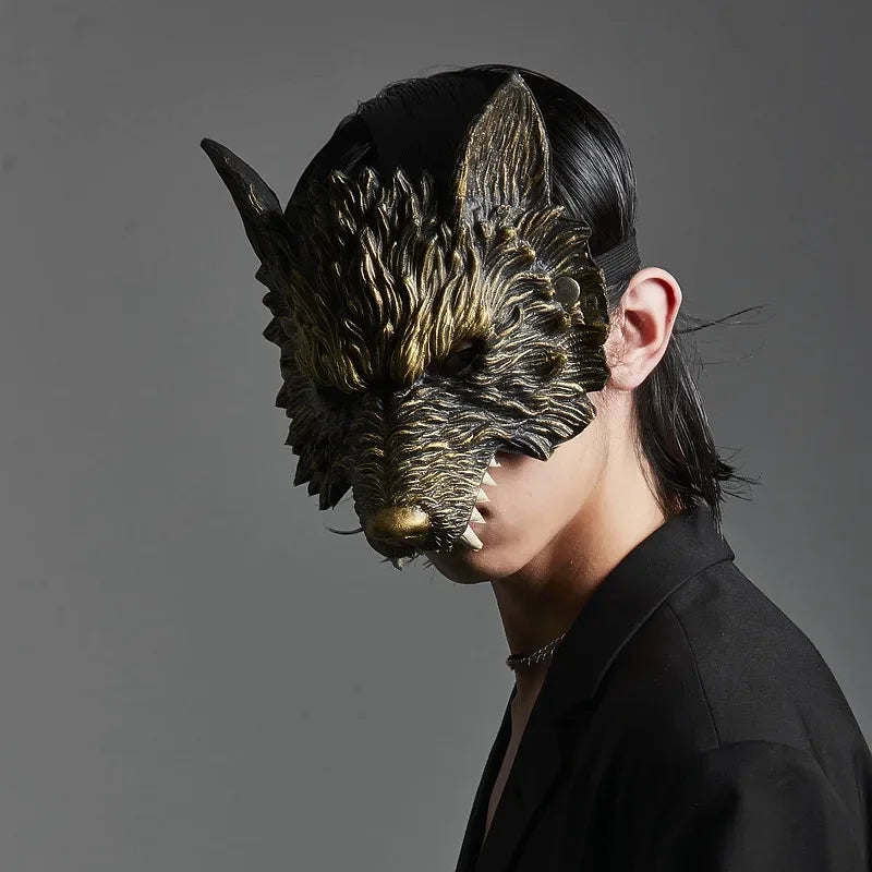 Steampunk Wolf Mask elegant