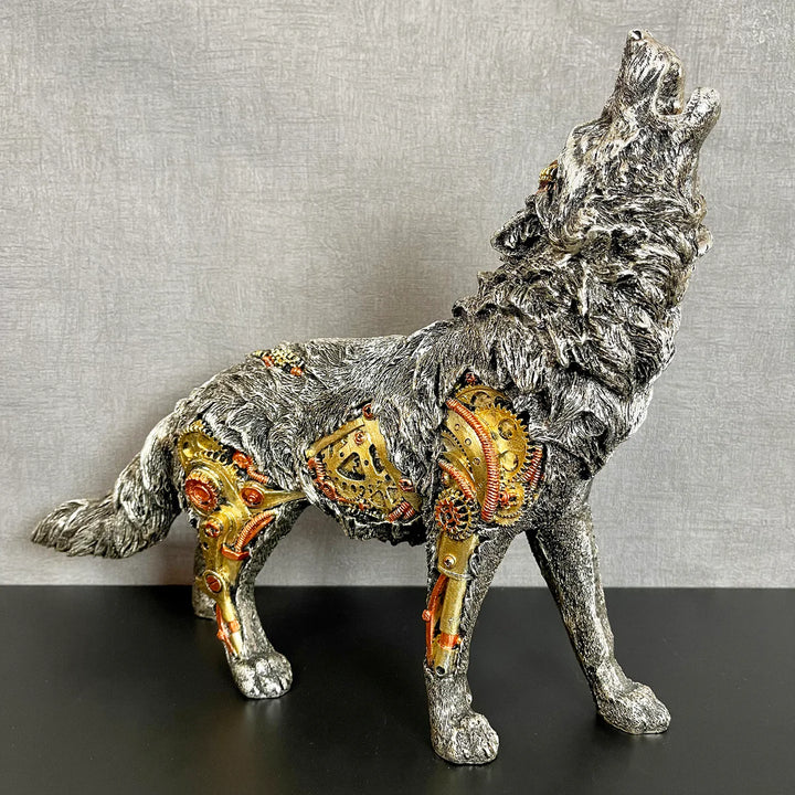 Steampunk Wolf Sculpture