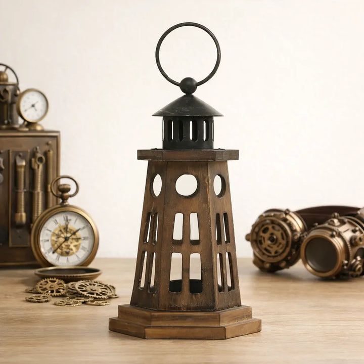 Steampunk Wooden Lantern
