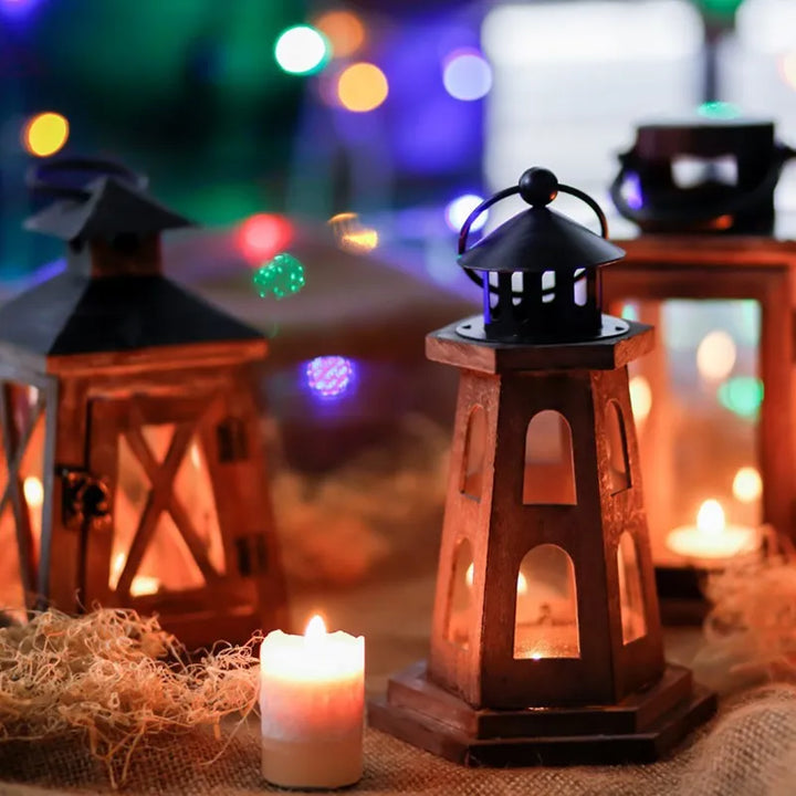 Steampunk Wooden Lantern Wood
