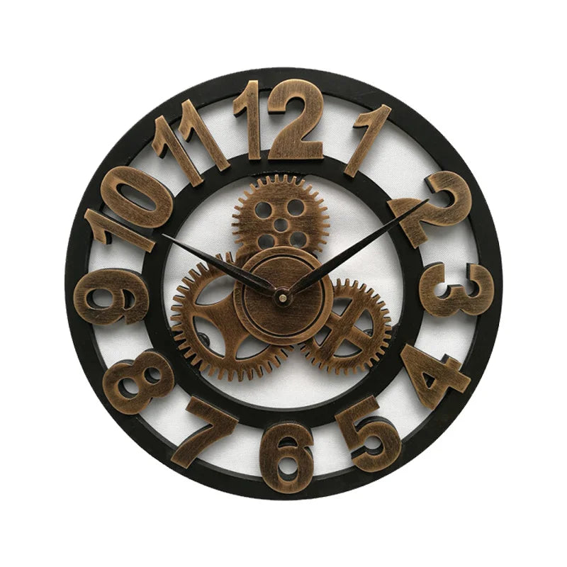 Steampunk Wooden Wall Clock tendance
