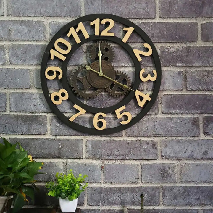 Steampunk Wooden Wall Clock unique