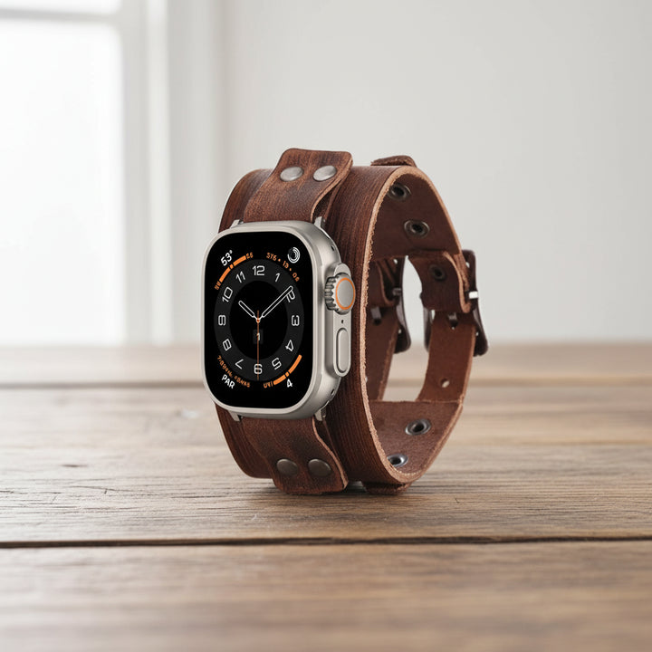 Steampunk Wristwatch With Double Buckles