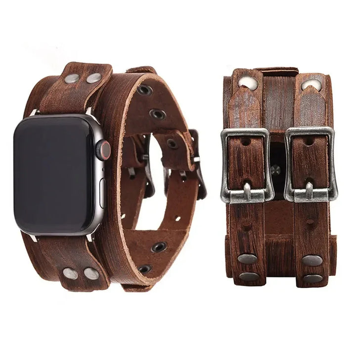 Steampunk Wristwatch With Double Buckles Chic
