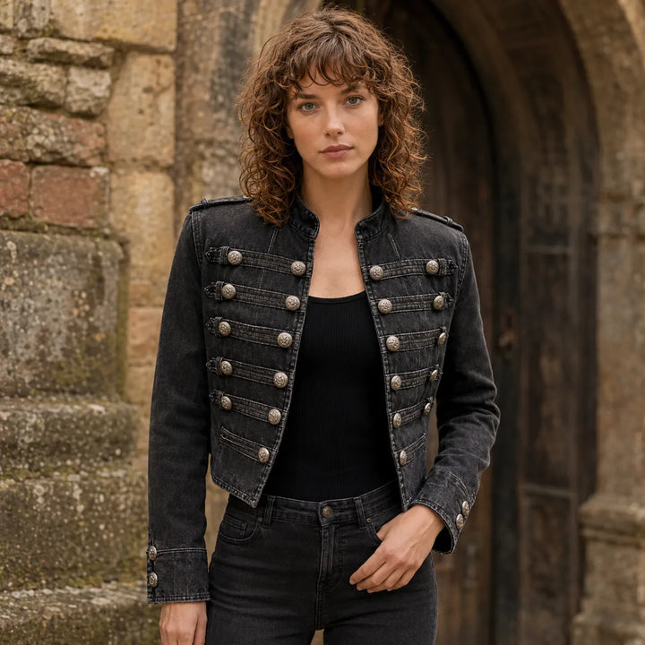 Steampunk denim jacket