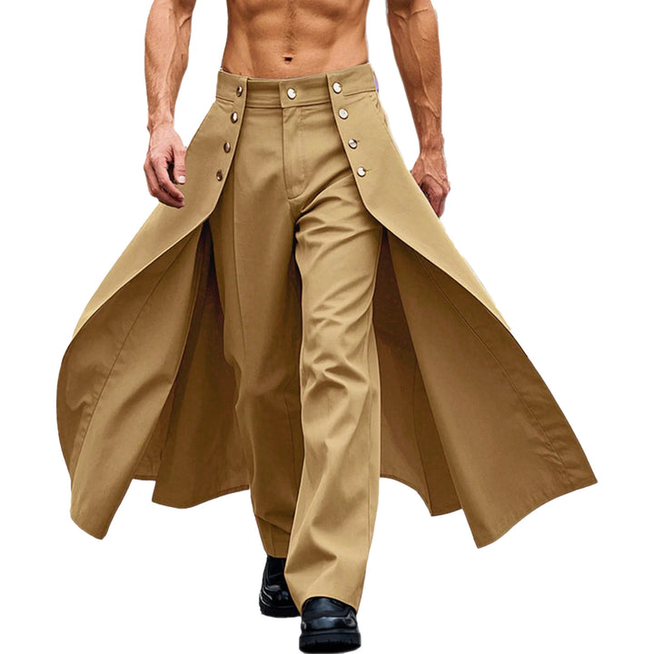 Steampunk pants with attached long tail dramatic look