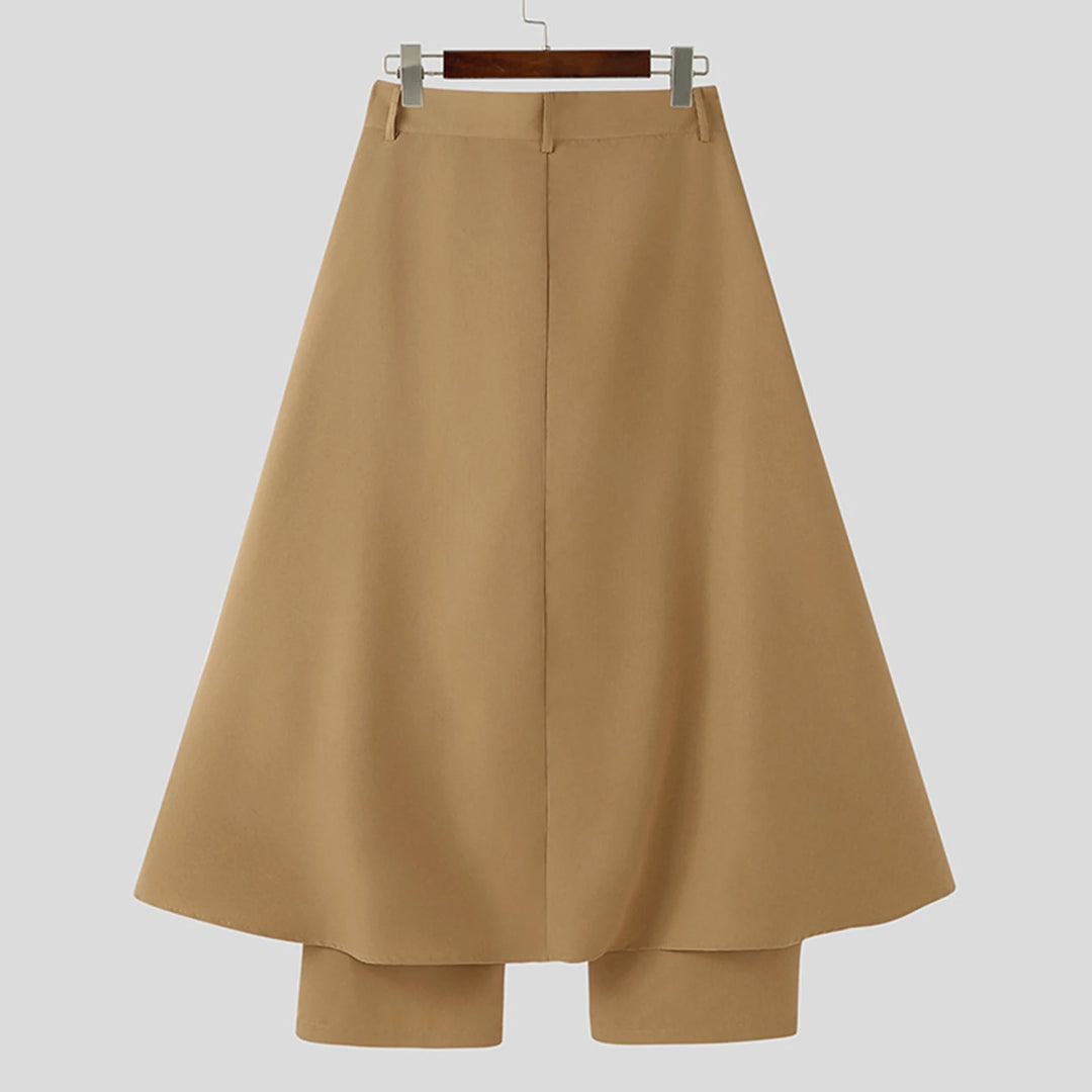 Steampunk pants with attached long tail gothic style