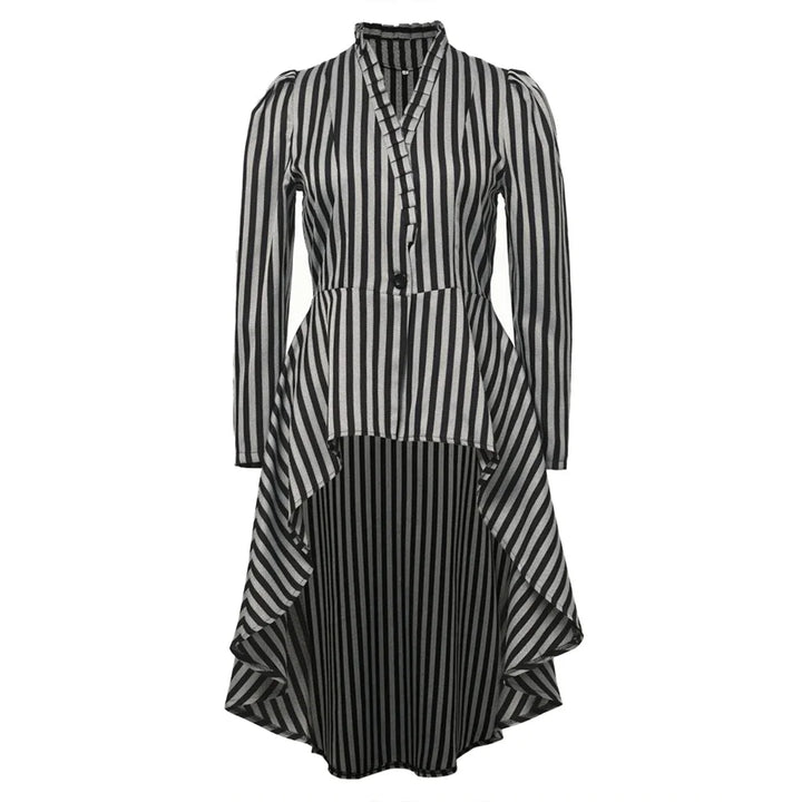 Steampunk striped coat Victorian-inspired pattern