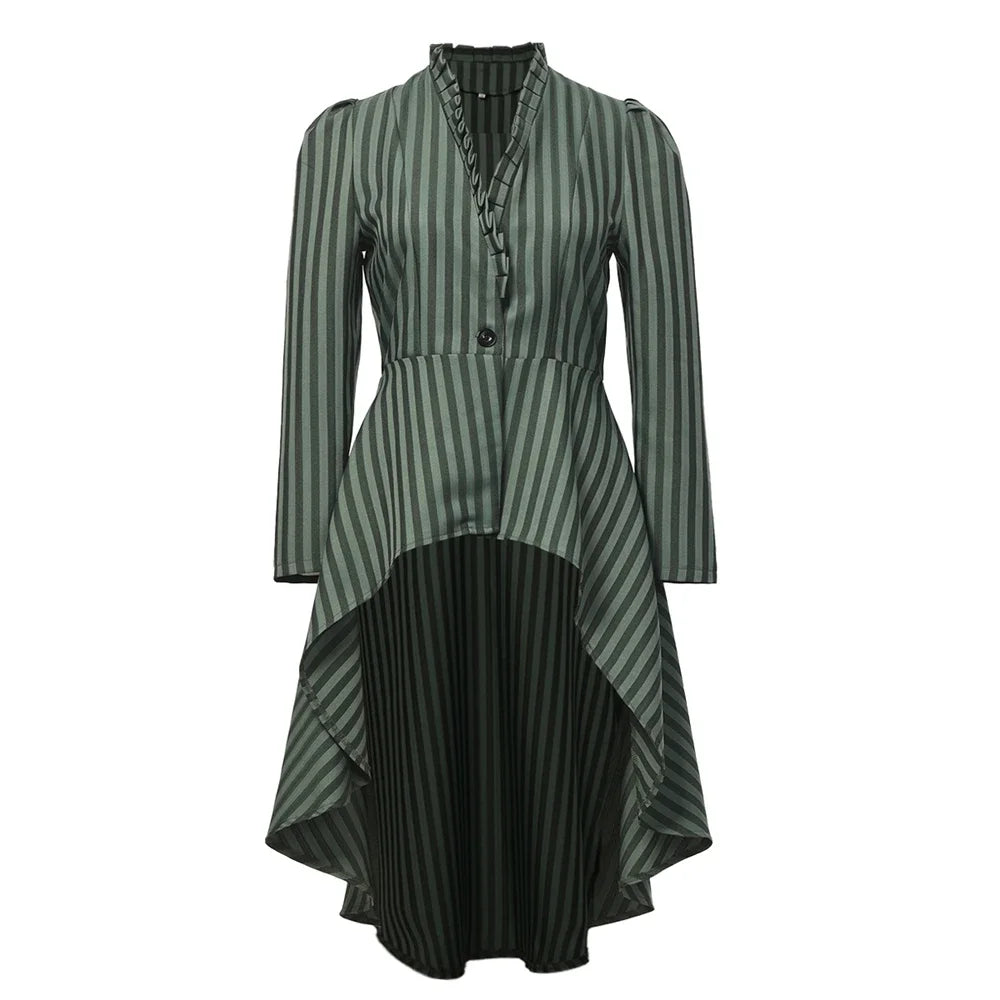 Steampunk striped coat Victorian gothic style