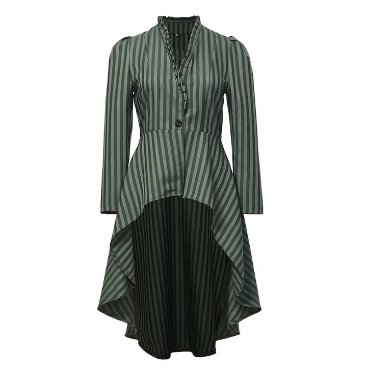 Steampunk striped coat Victorian gothic style