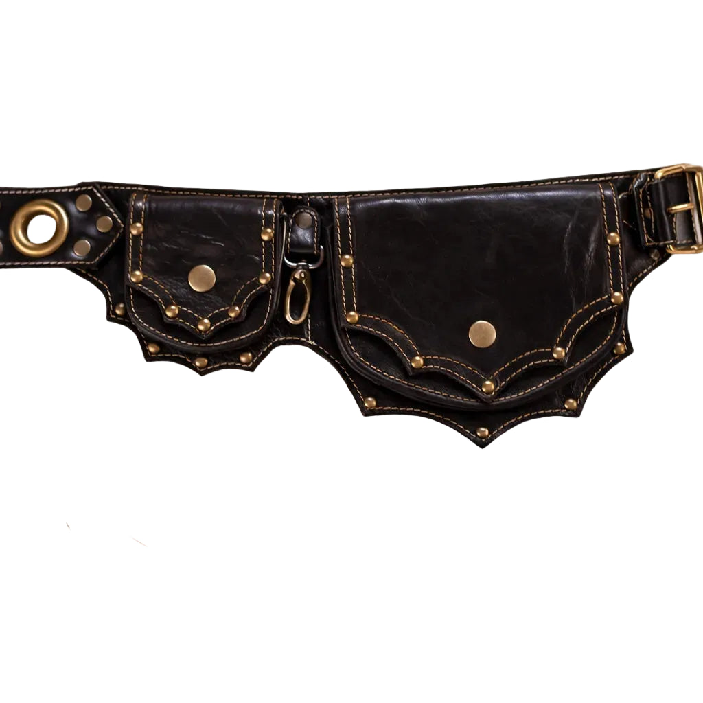 Steampunk utility Belt Bag Black