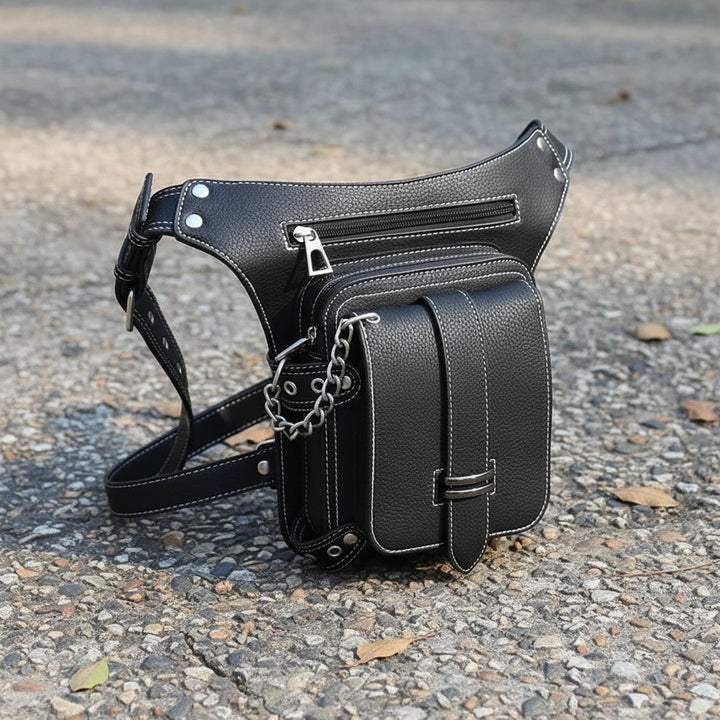Stylish Black Steampunk Bag Adjustable