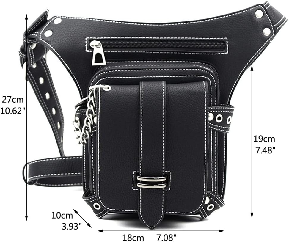 Stylish Black Steampunk Bag Adjustable tendance