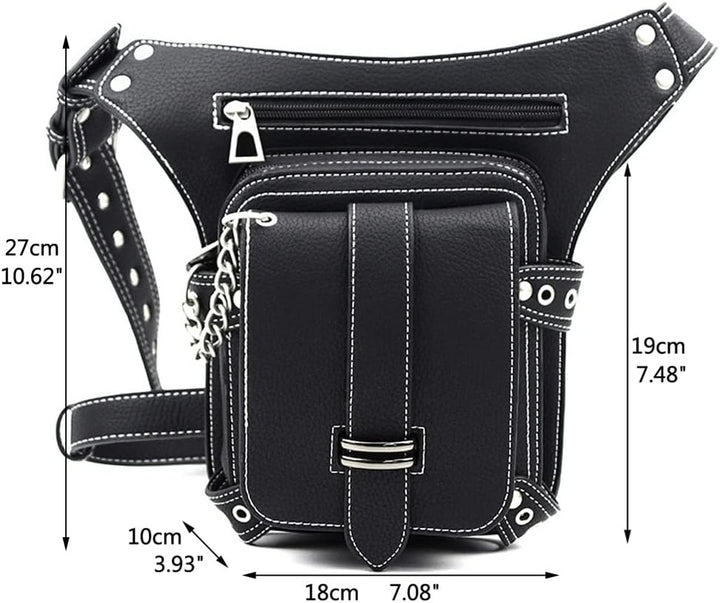Stylish Black Steampunk Bag Adjustable tendance