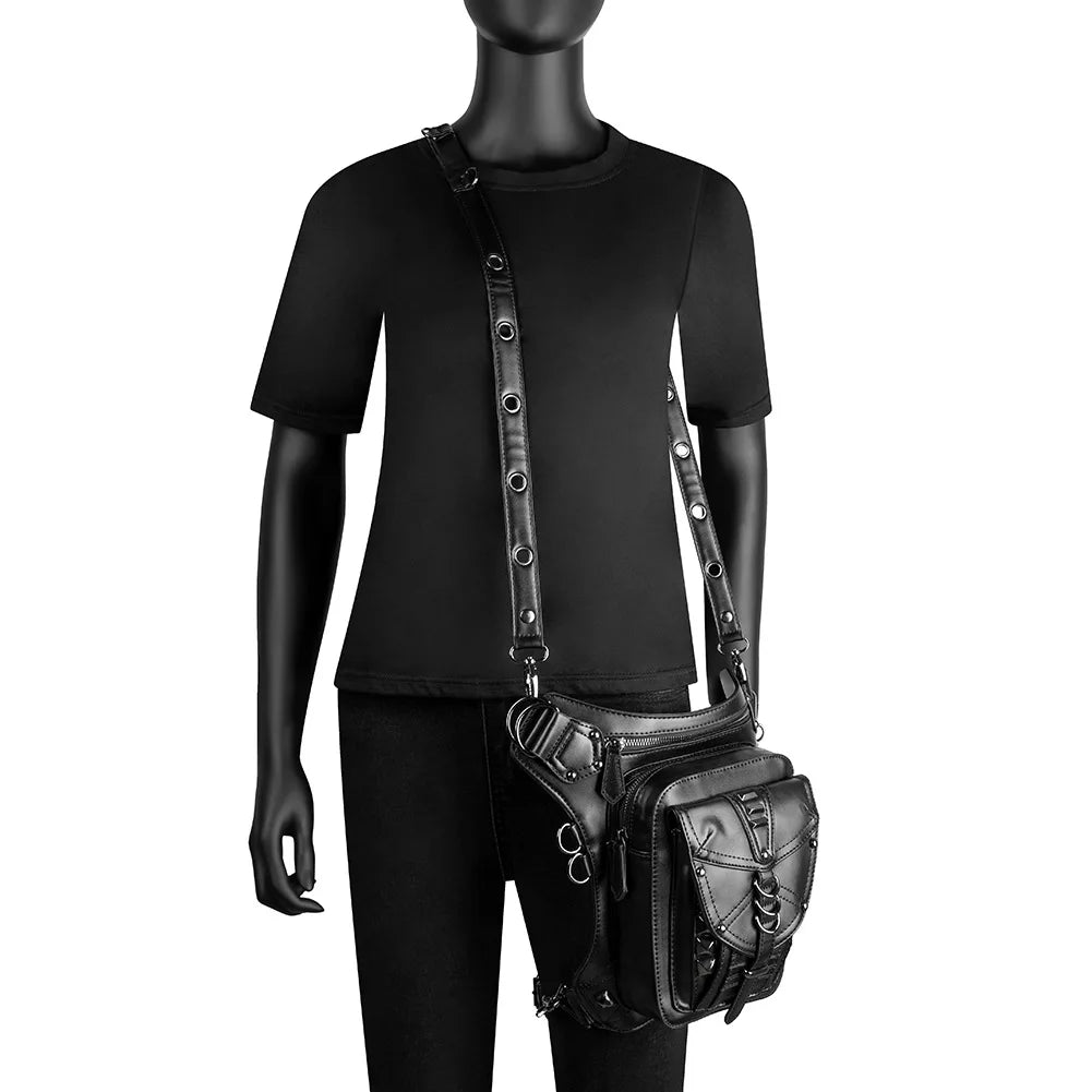 Stylish Black Steampunk Bag durable