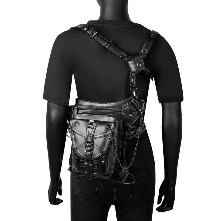 Stylish Black Steampunk Bag tendance