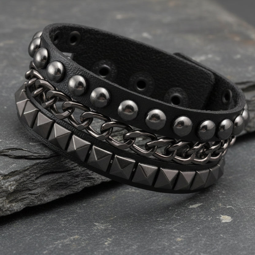 Stylish Black Steampunk Cuff