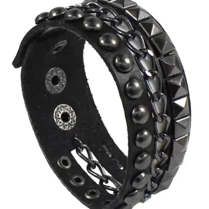 Stylish Black Steampunk Cuff edgy