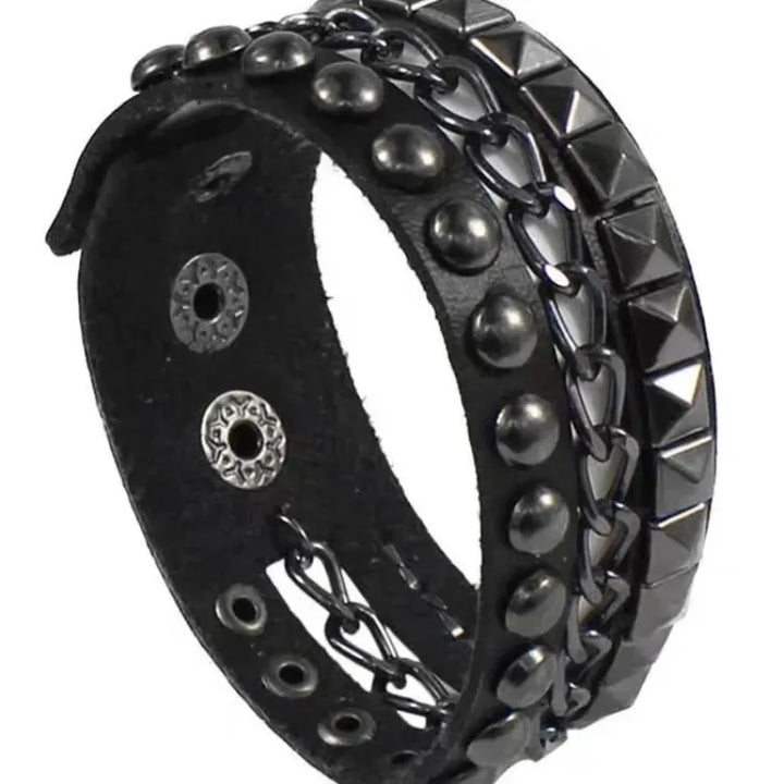 Stylish Black Steampunk Cuff edgy