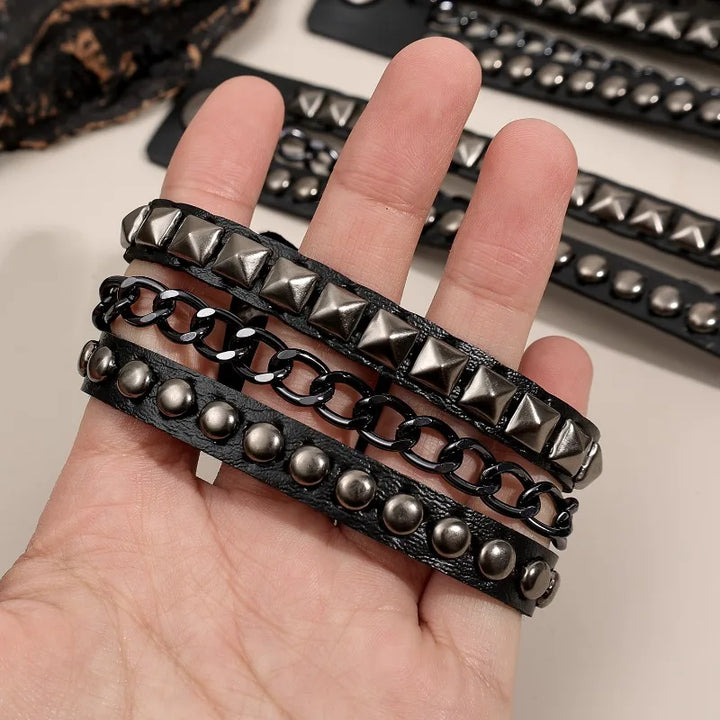 Stylish Black Steampunk Cuff statement