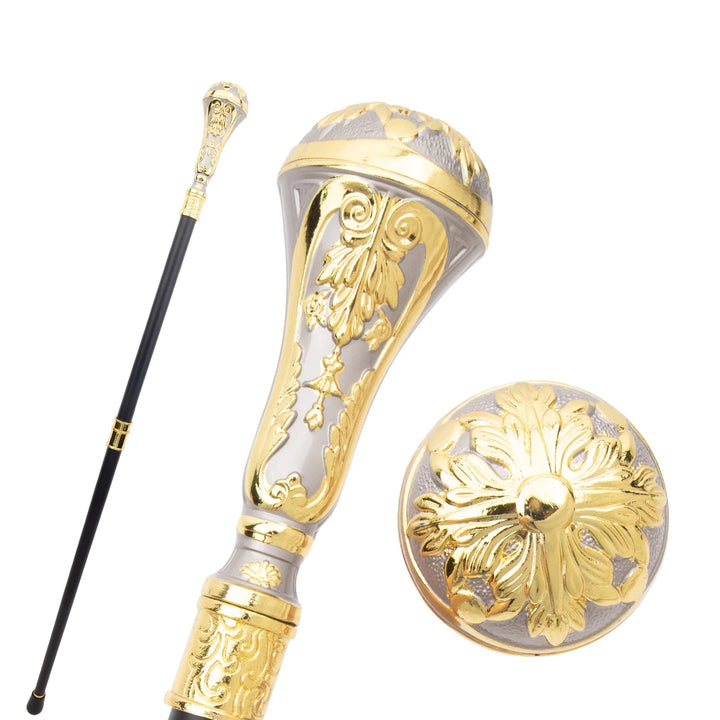 Stylish Gold And Silver Steampunk Cane unique