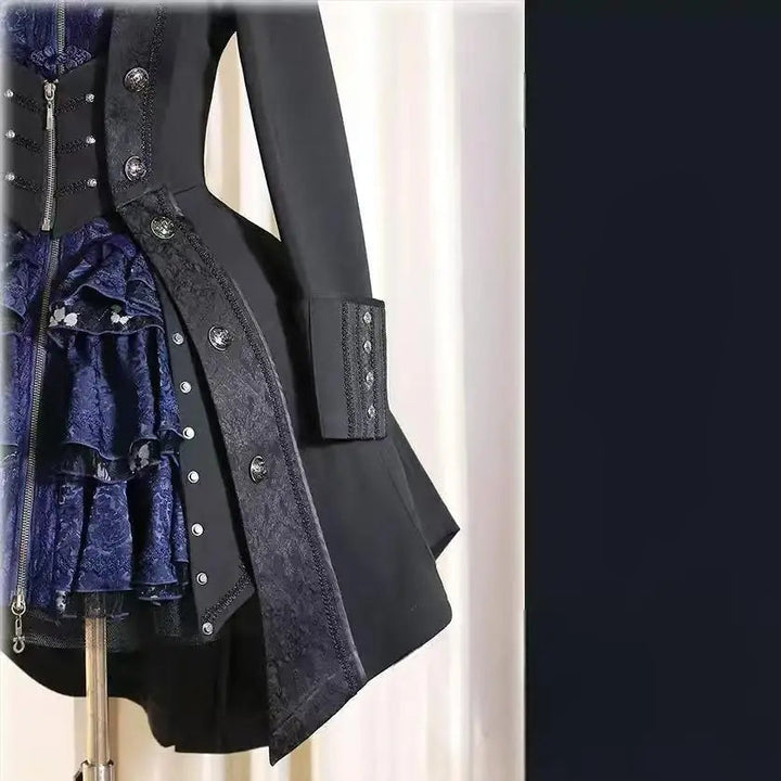 Stylish Gothic Steampunk Coat tendance