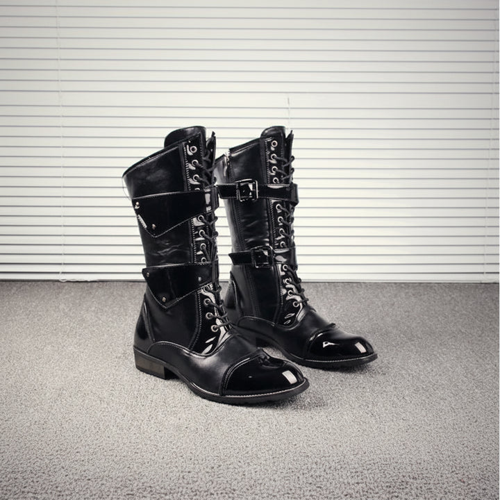 Stylish Gothic Steampunk Leather Boots