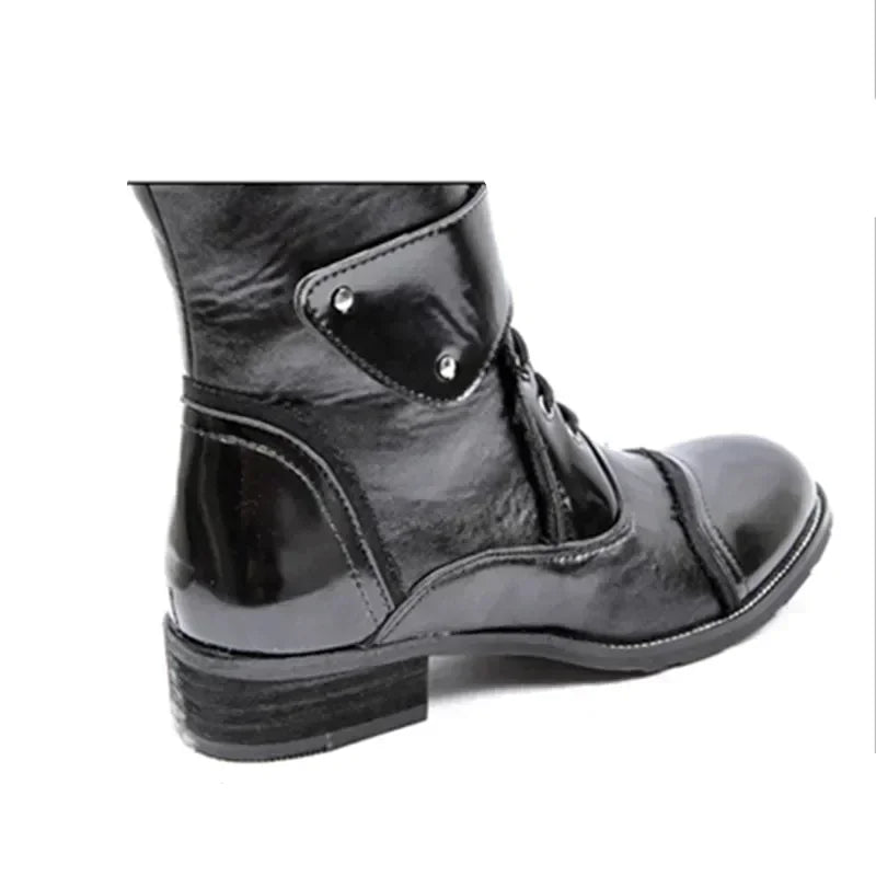 Stylish Gothic Steampunk Leather Boots elegant