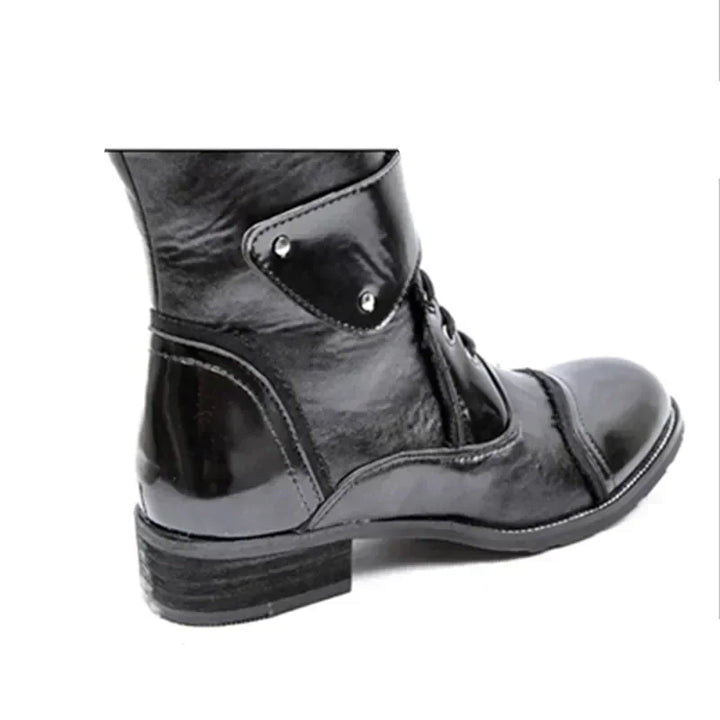 Stylish Gothic Steampunk Leather Boots elegant