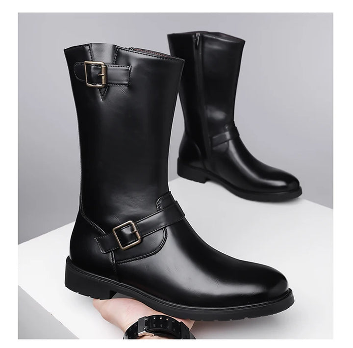 Stylish Minimalist Steampunk Boots black