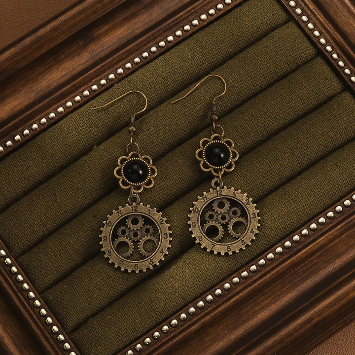 Stylish Retro Gear Steampunk Earrings