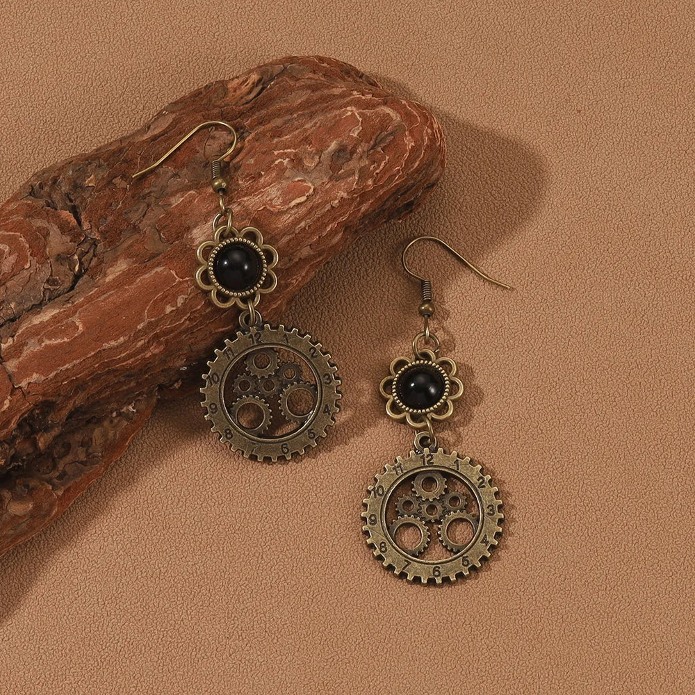 Stylish Retro Gear Steampunk Earrings quality