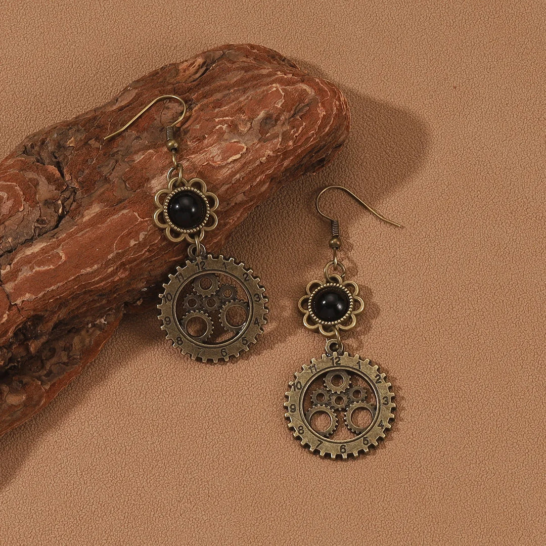 Stylish Retro Gear Steampunk Earrings quality