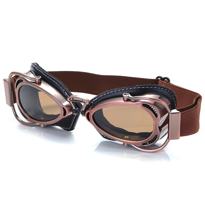 Stylish Retro Motorcycle Goggles Brown