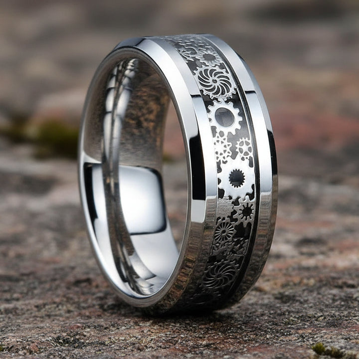 Stylish Silver Steampunk Ring