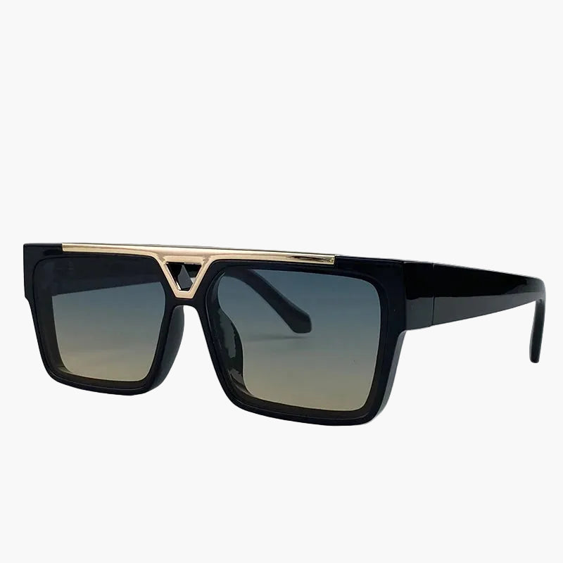 Stylish Square Steampunk Sunglasses Blue