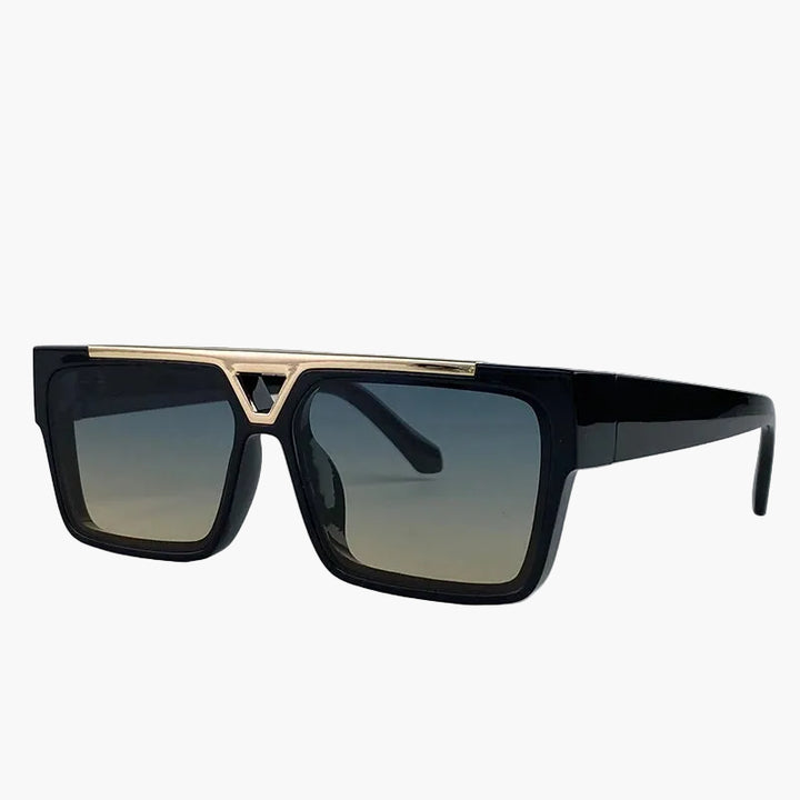 Stylish Square Steampunk Sunglasses Blue