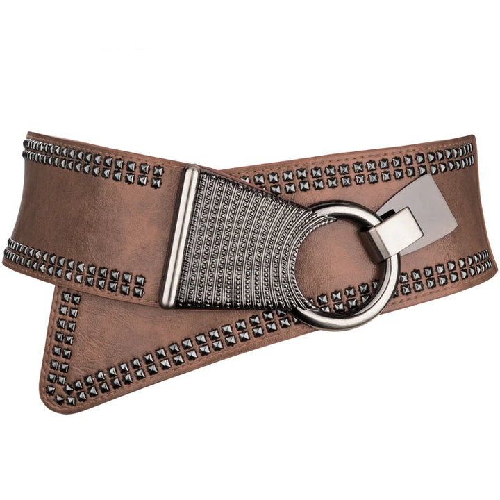 Stylish Steampunk Belt with Buckle Brown