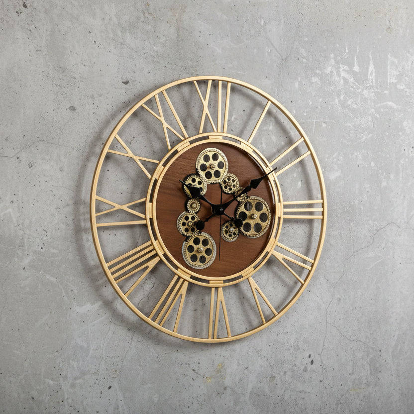 Stylish Steampunk Clock With Roman Numerals